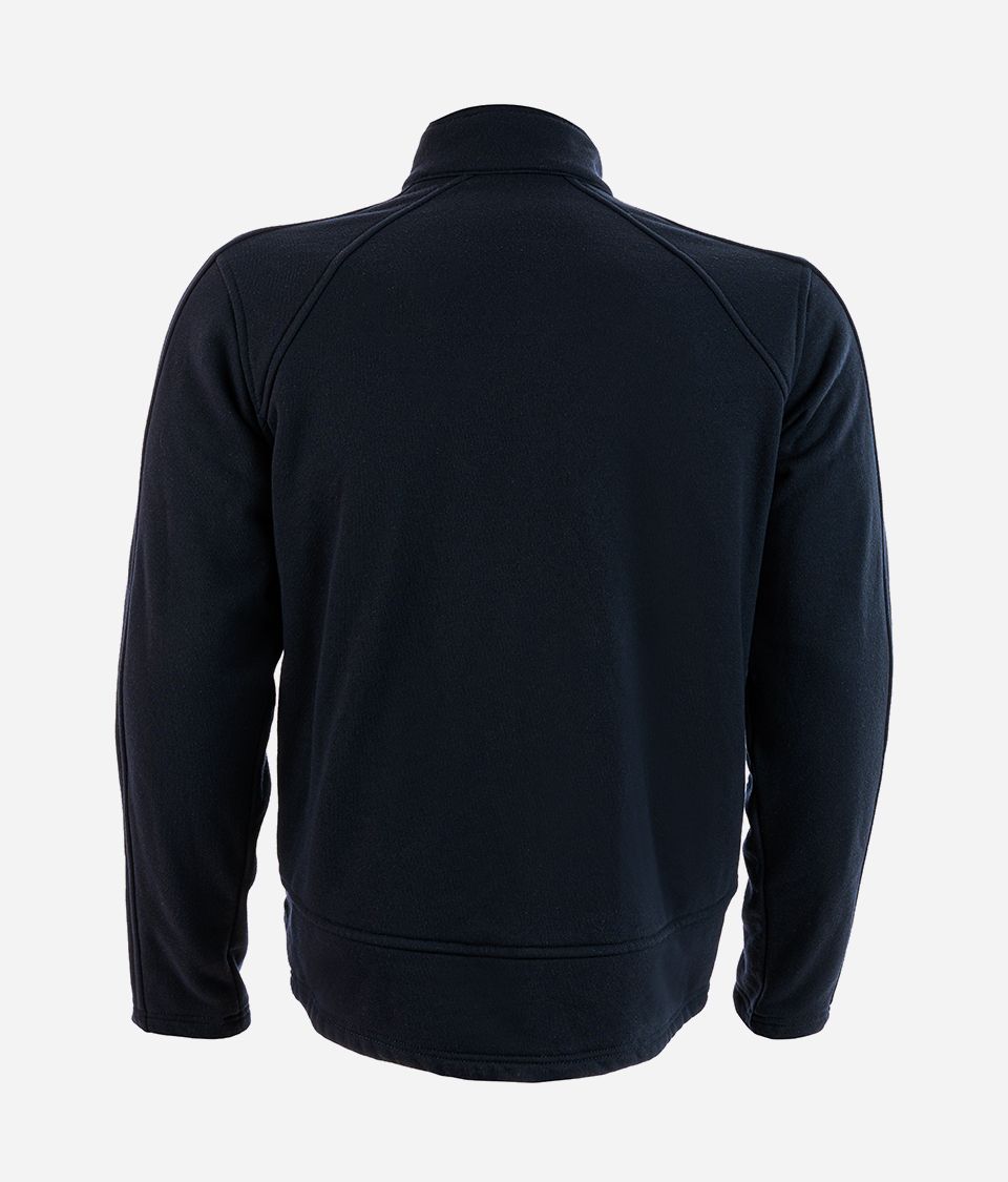 Imagen de una chompa fleece negra confeccionada por Confortline