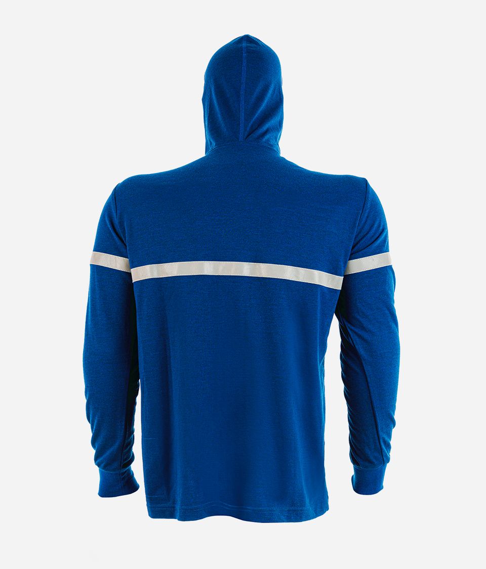 Imagen de un hoodie azul confeccionando por Confortline