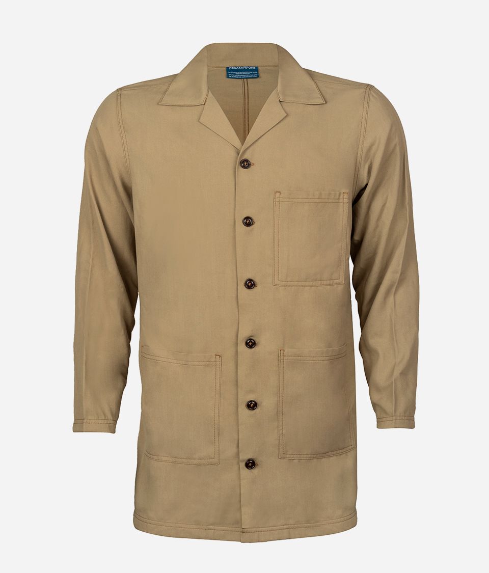 Imagen de un mandil café confeccionando por Confortline